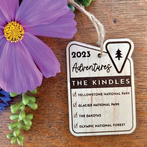 Custom Personalized Baby Stat Ornament Adventure Kids Gifts National Park Baby Theme New Baby Ornament Baby Milestones Babys 1st image 7