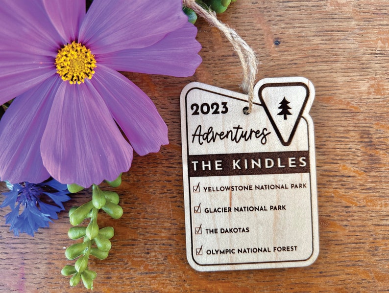 Custom Personalized Baby Stat Ornament Adventure Kids Gifts National Park Baby Theme New Baby Ornament Baby Milestones Babys 1st image 7