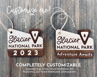 Personalized Adventure Ornament | National Park Ornament | National Forest Keepsake | Hiking Camping Travel Gift | Hike Ornament