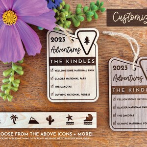 Custom Personalized Baby Stat Ornament Adventure Kids Gifts National Park Baby Theme New Baby Ornament Baby Milestones Babys 1st image 5