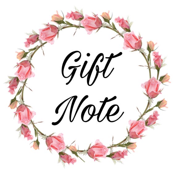 Gift Note Add on Etsy