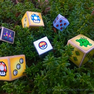 custom video game-themed Dice oversized handmade wooden dice, set of Two 2 image 1