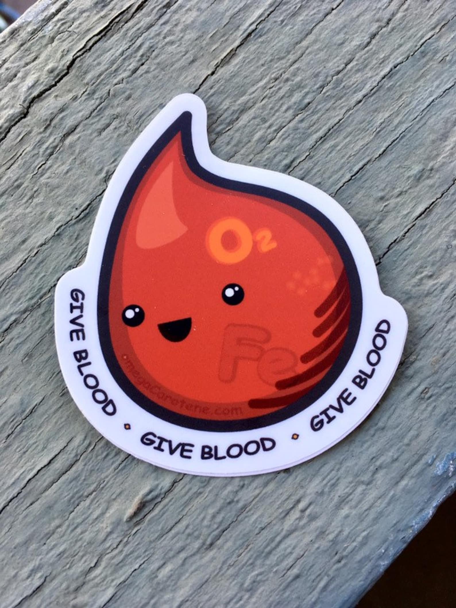 Cute Blooddrop Vinyl Sticker/decal 3 Blood Etsy