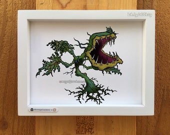 cHompa! 8x6" art print | fantasy-themed plant monster gilcée print wallArt