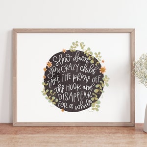 Vienna Print | Original Illustration | Billy Joel Song Lyrics | Classic Song Art | Home Decor | Mindfulness, Self Care, Floral Wall Art
