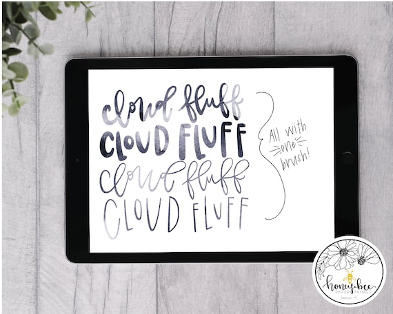 Cloud Fluff Procreate Brush for iPad Digital Lettering 