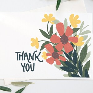 | de la carte de remerciement Scrappy Flowers Cartes de vœux Merci Merci Penser à Vous Escargot Mail Floral Fleurs Lettres Papeterie