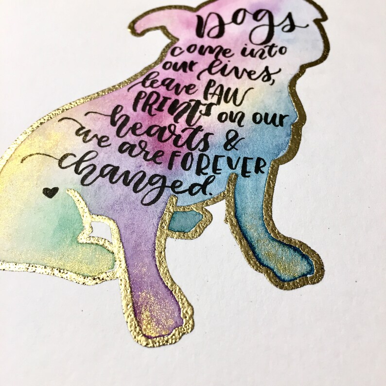 Download Paper Sympathy Pets Customize Rainbow Bridge Puppy Watercolor Personalized Pet Loss Card Calligraphy Gold Dog Paper Party Supplies