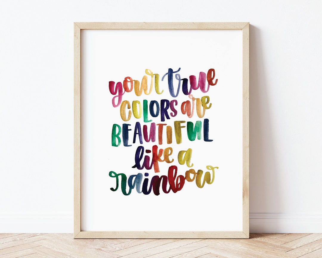 True Colours Cyndi Lauper Music Lyrics Wall Art Sticker inspirational quote