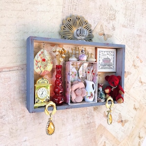 SHADOW BOX Art, Assemblage Kunstbox, Mixed Media Kunst, Kunst Wohnkultur, Einzigartiges Geschenk, Wandkunst Assemblage, Vintage Kunst, Konfiguration Box, OOAK