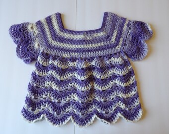 Boho lace shirt - 4T-6 - Purple and White