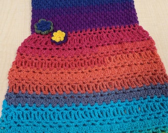 Lacy Rainbow Sundress, size 3T-4T, lightweight summer dress, adjustable straps