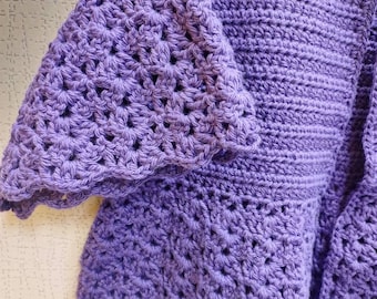 Pretty purple cardigan | 6-8 years | short sleeves perfect for spring or fall