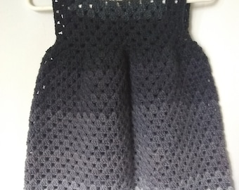 Gradient Dress, Black to White - 12 Months