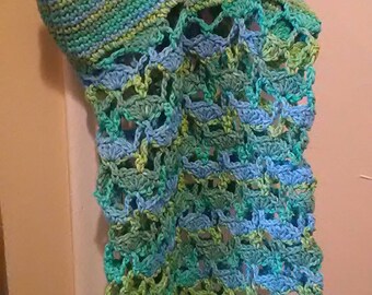 Market and produce bag - Seafoam Green | blues and greens | Reusable | Market bag |Great gift!