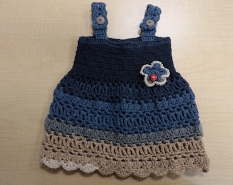 Lacy Sundress, size 12 months, Earth tones, adjustable straps