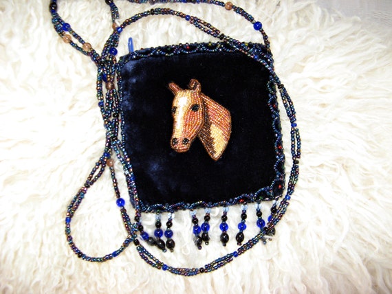 Blue Velvet Pouch, Navy Blue Velvet Bag, Velvet Ba