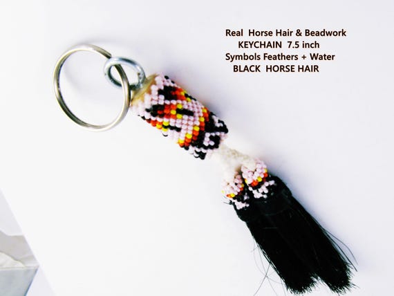 Southwest Beadwork Key Ring: Handcrafted Leather … - image 7