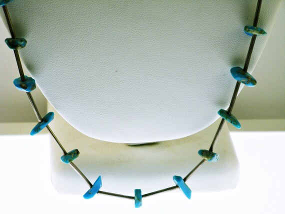 Turquoise Nugget, Blue Nugget Necklace, Turquoise… - image 7