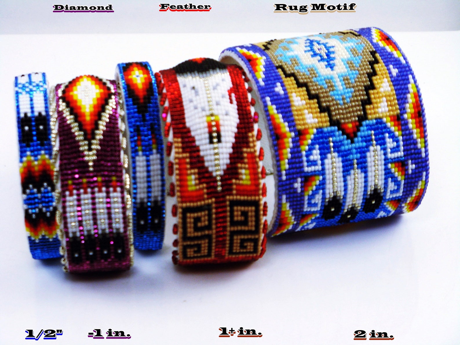 Red Feather Cuff Cuff Bracelet Beadwork Bracelet Native Etsy