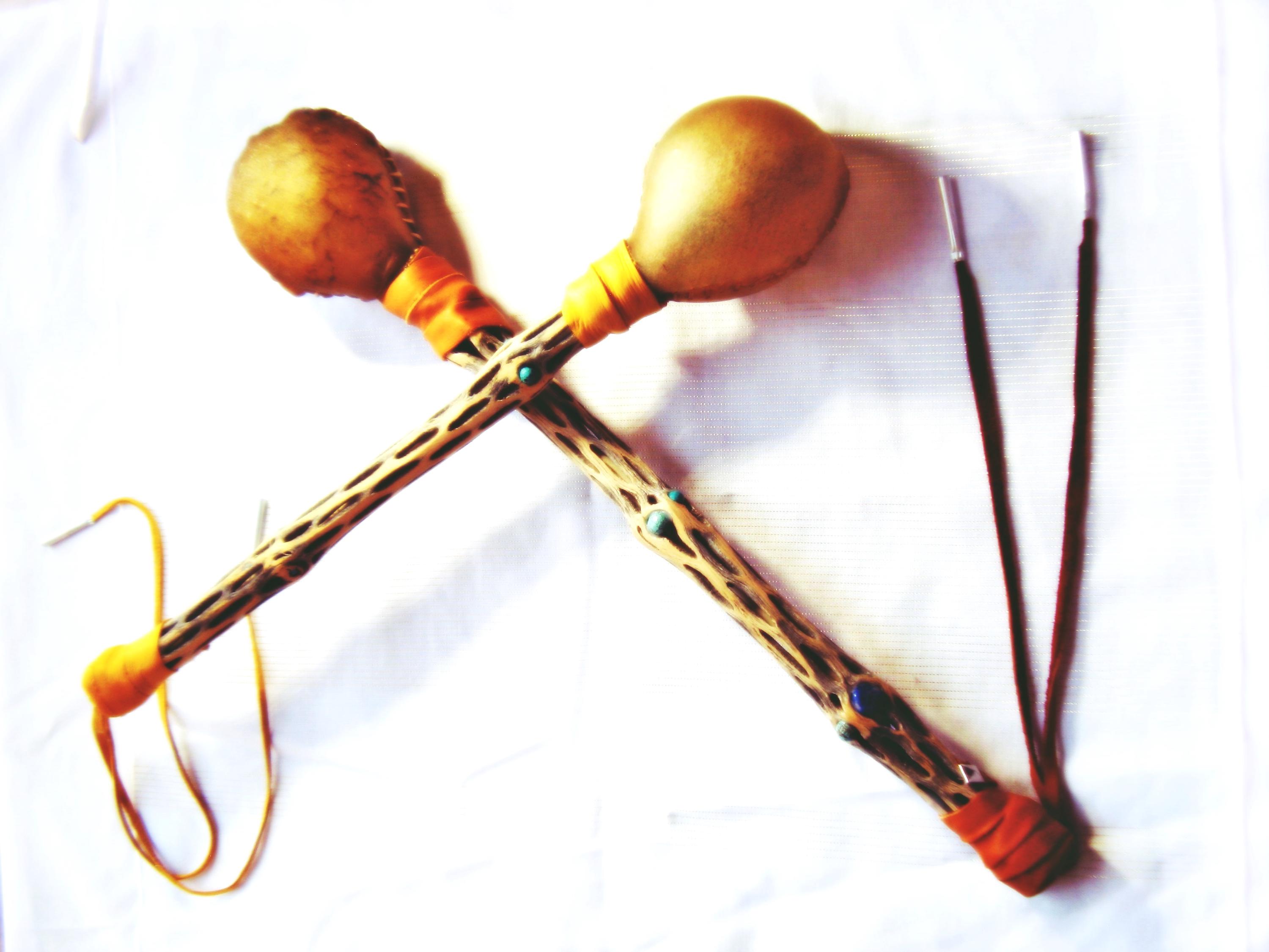 Prayer Rattle Handmade With Turquoise Lapis, Recycled Cholla Cactus ...