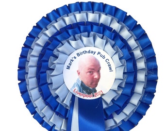 Personalised Rosette – 1, 2, 3 and 4-Tier Ribbon, Photo or Text, Custom Colors  Photo Rosettes