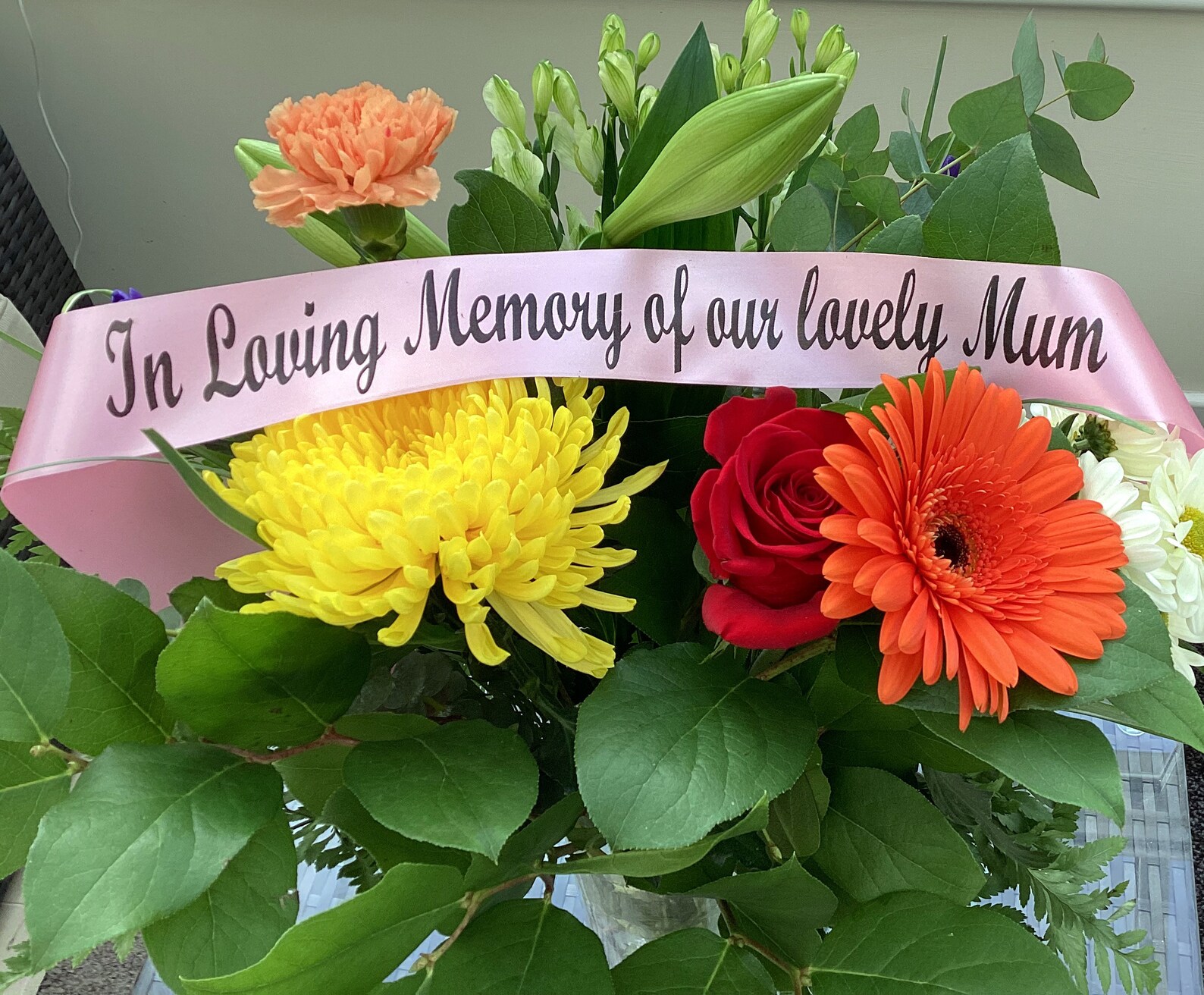 Floral Tribute Ribbon Birthday Bouquet and Wreath Ribbon. - Etsy