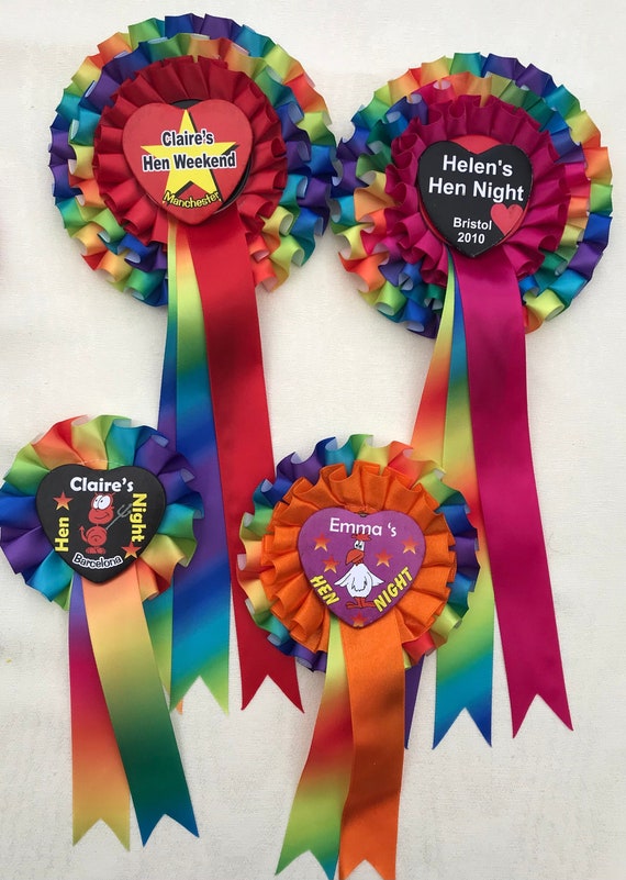 Vintage Hen Party Rosette Adult Multi Vintage Hen Party Rosette Adult Multi