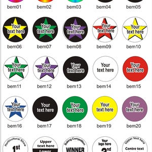 Gepersonaliseerde rozetten en badges voor alle gelegenheden. kies je gepersonaliseerde boodschap voor het midden van de rozet. lintkleuren naar keuze afbeelding 2