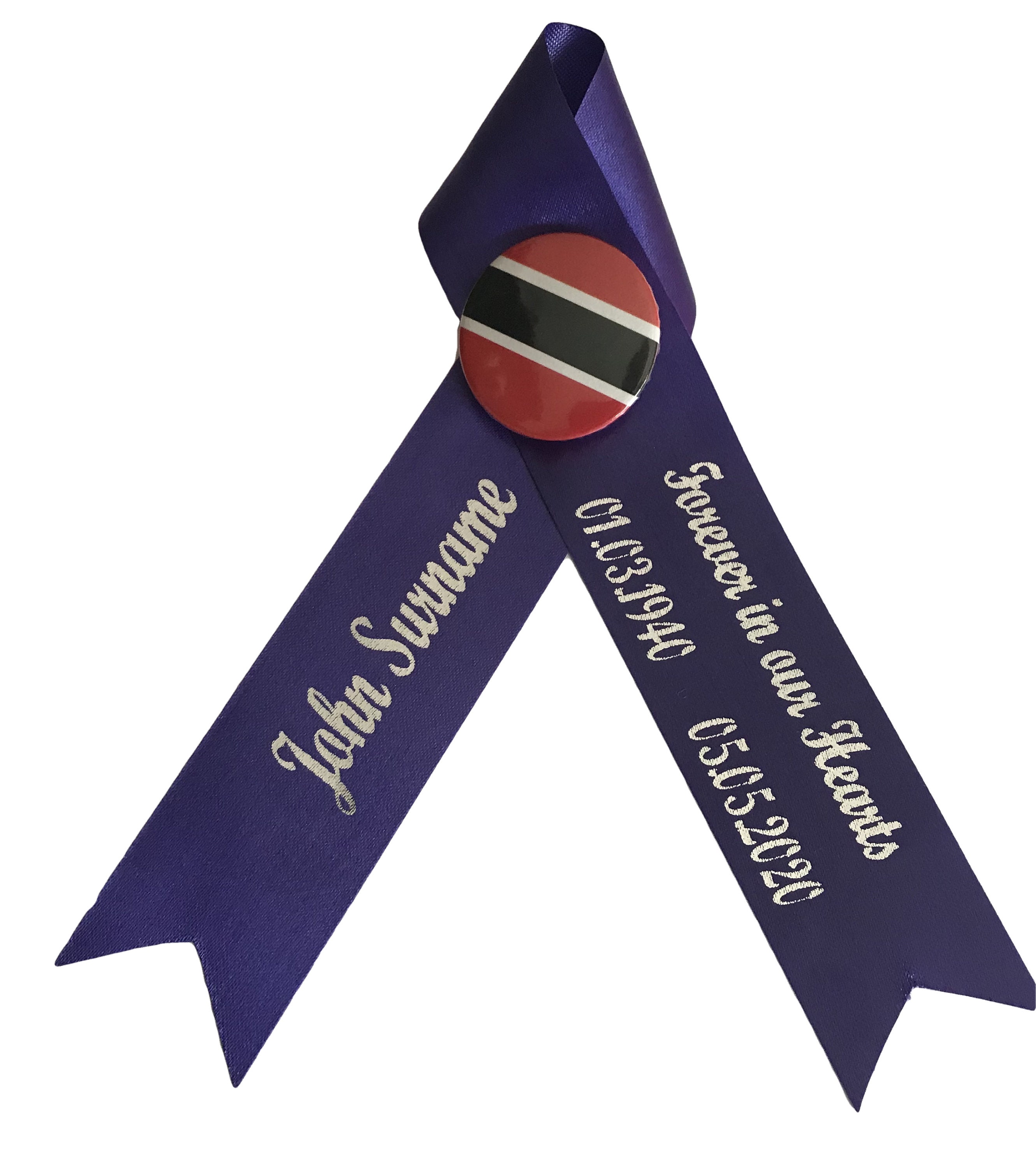 Personalised Funeral Ribbons With Photograph Packs of 5 Etsy UK