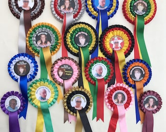 Personalised Photo Rosettes, Handmade Ribbon Award, Custom Occasion | Customised Rosettes