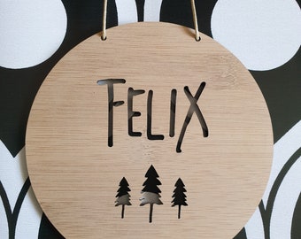 Personalised Name Sign for Child's Bedroom Door - Custom Wall Hanging