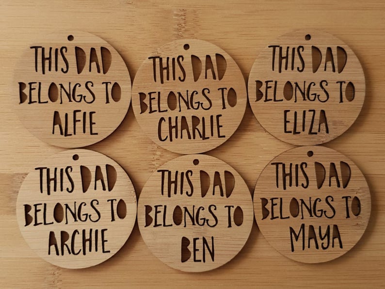 This Dad Belongs To..Keyring-new dad-fathers day-keys-daddy-gift for dad-#1-new father bild 9
