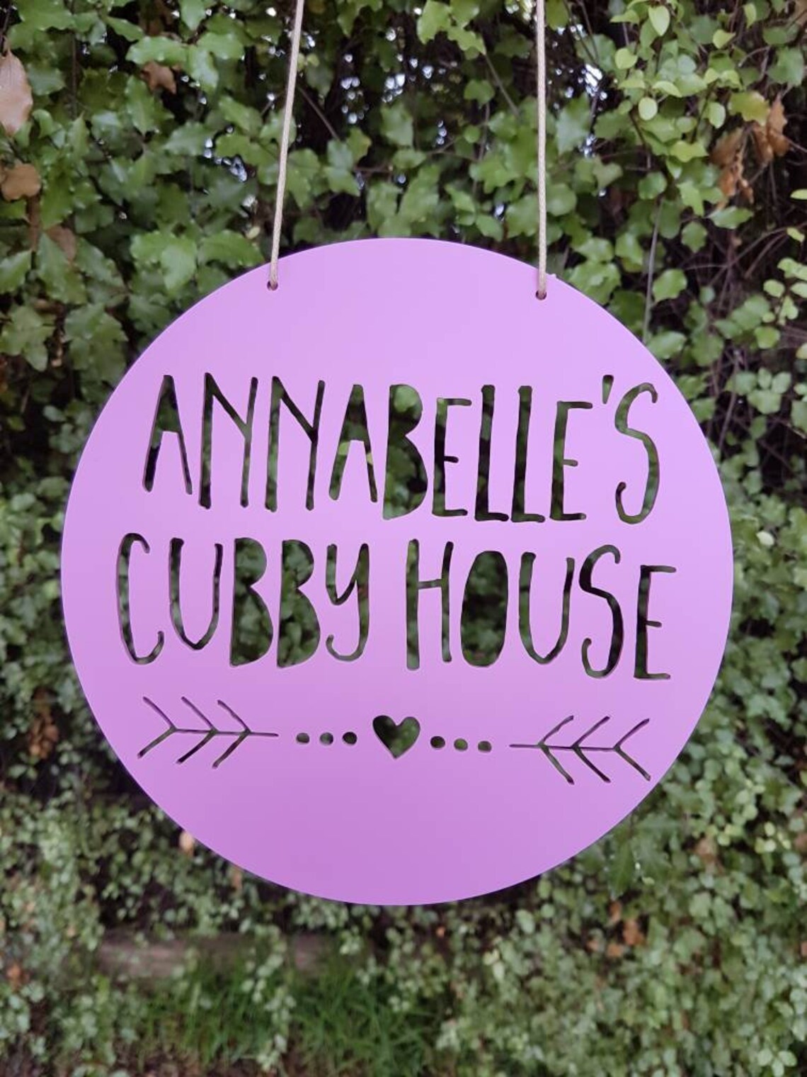 Personalised Cubby House Sign Heart and Arrow Etsy Australia