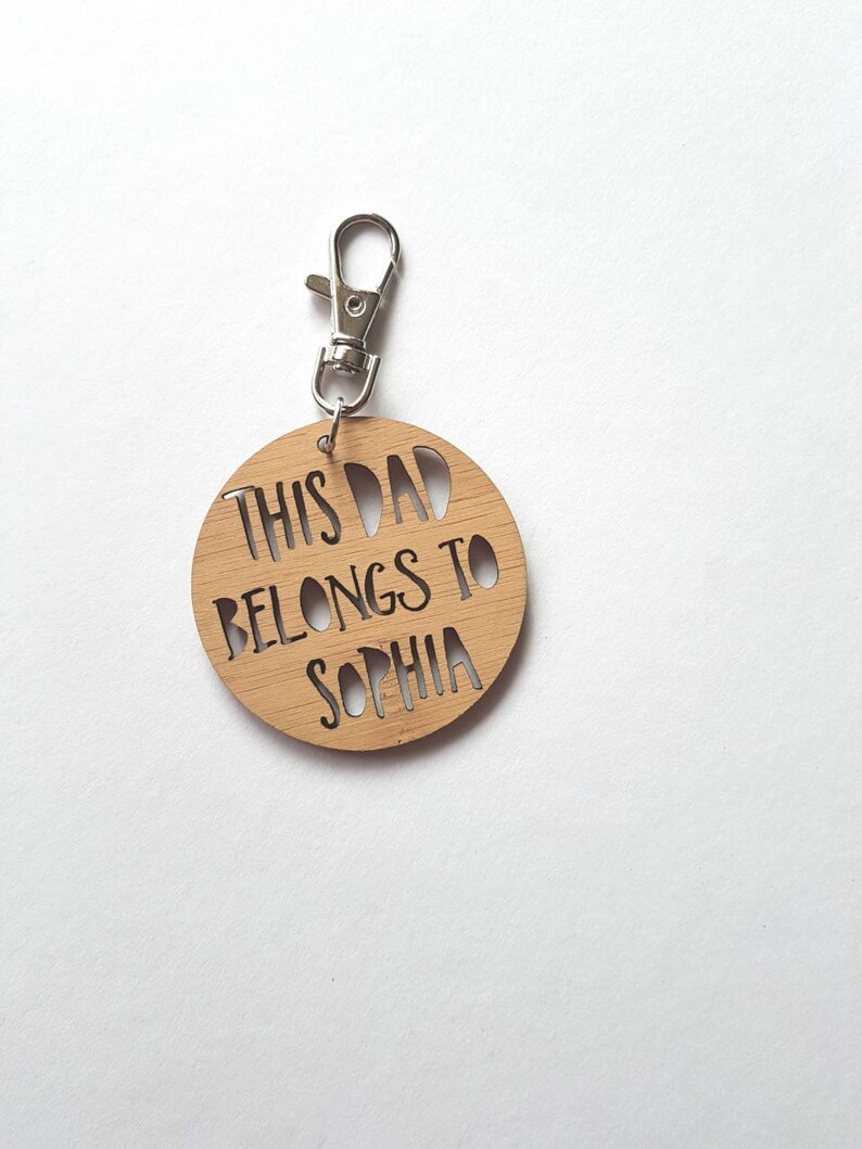 This Dad Belongs To..Keyring-new dad-fathers day-keys-daddy-gift for dad-#1-new father bild 6