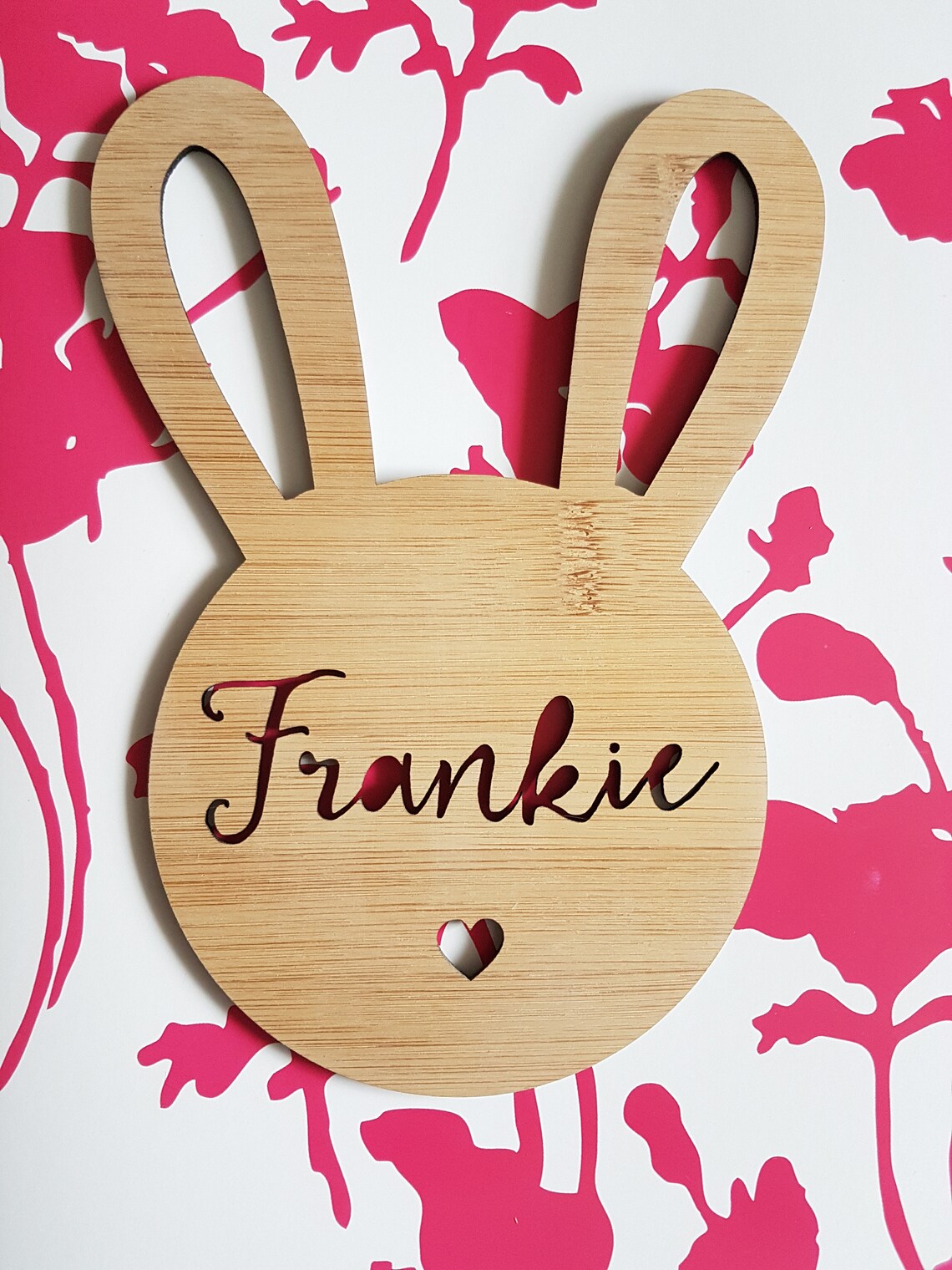 RABBIT Personalised Wooden Bamboo Door-wall Hanging-design-wall Art ...
