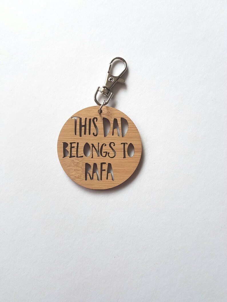 This Dad Belongs To..Keyring-new dad-fathers day-keys-daddy-gift for dad-#1-new father bild 5
