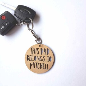 This Dad Belongs To..Keyring-new dad-fathers day-keys-daddy-gift for dad-#1-new father bild 4