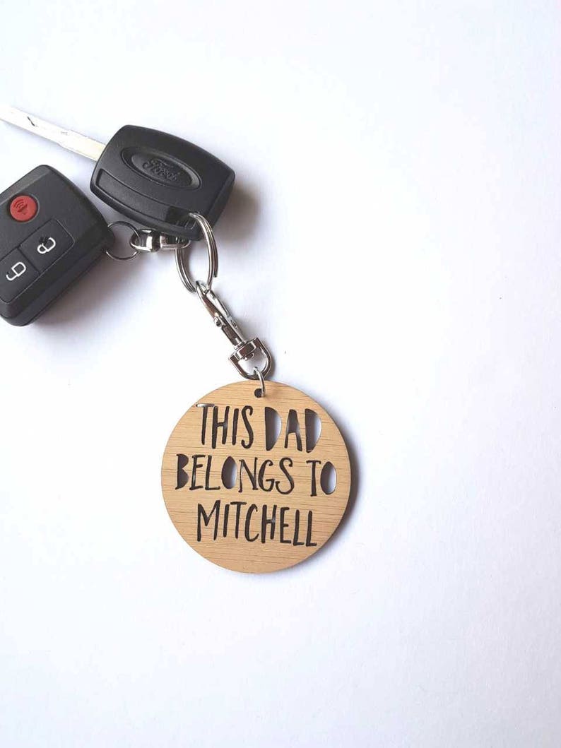 This Dad Belongs To..Keyring-new dad-fathers day-keys-daddy-gift for dad-#1-new father bild 4