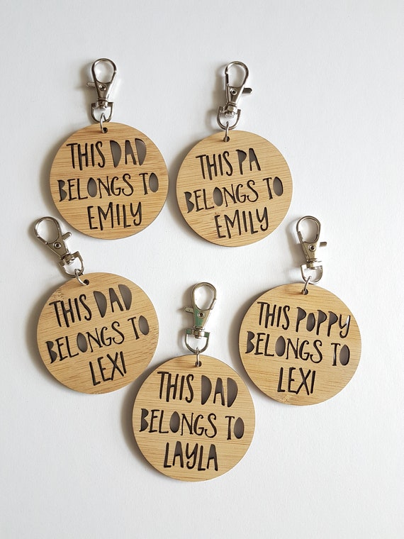 This Dad Belongs To..Keyring-new dad-fathers day-keys-daddy-gift for dad-#1-new father