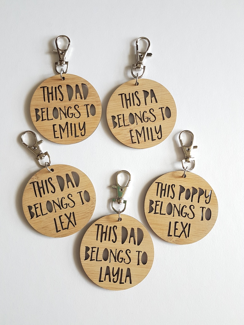 This Dad Belongs To..Keyring-new dad-fathers day-keys-daddy-gift for dad-#1-new father bild 1