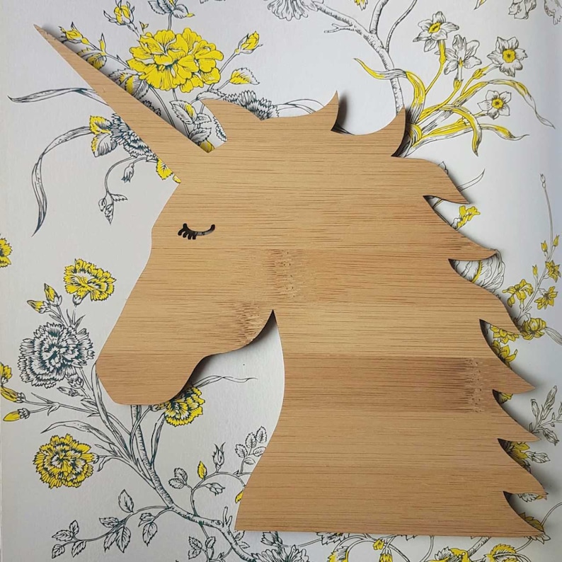 Unicorn Wooden Bamboo Doorwall Hangingwall Artwooden Etsy