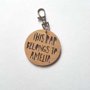 This Dad Belongs To..Keyring-new dad-fathers day-keys-daddy-gift for dad-#1-new father bild 7
