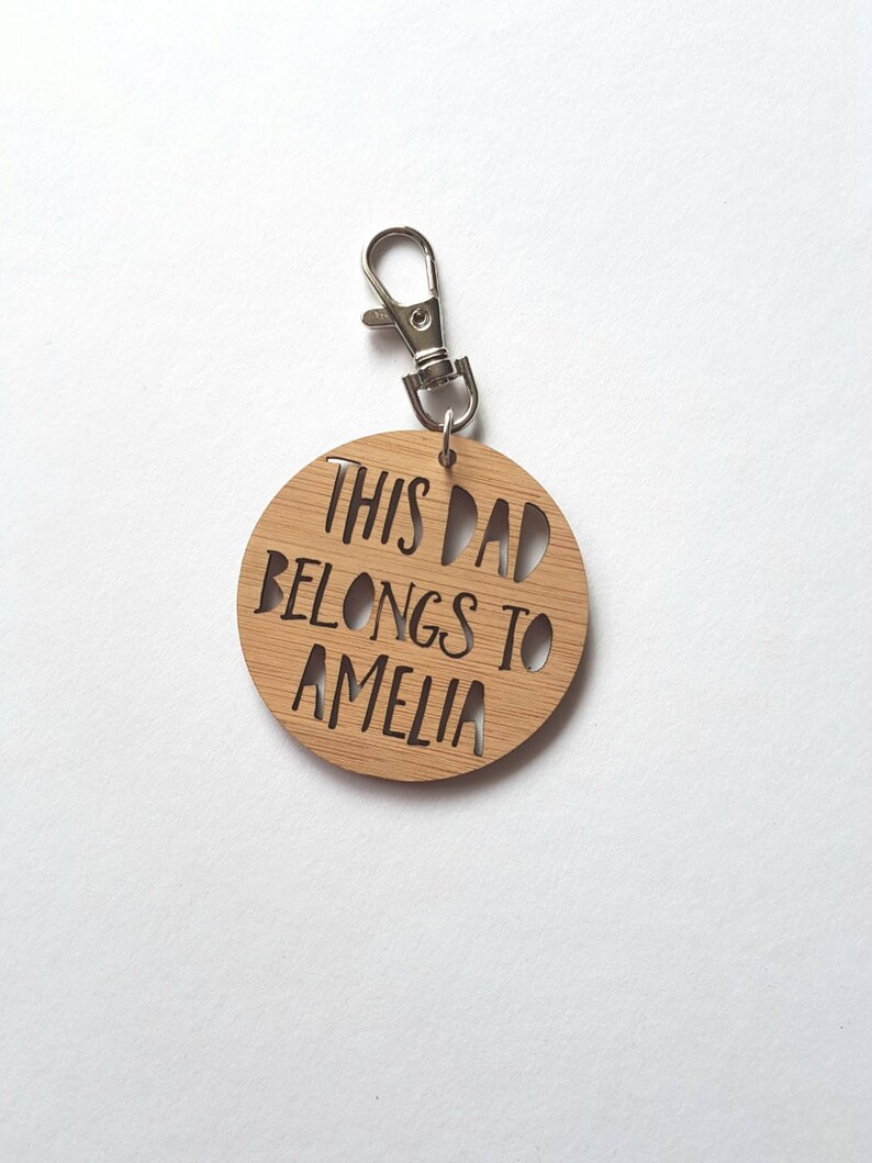 This Dad Belongs To..Keyring-new dad-fathers day-keys-daddy-gift for dad-#1-new father bild 7