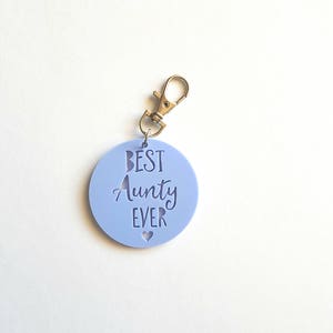 Pastel Acrylic Best Ever Keyring - Personalized Family Gift