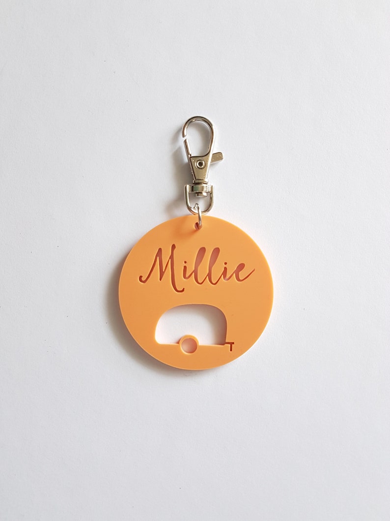 Personalised Caravan Keyring-bag tag-personalized-van-camping