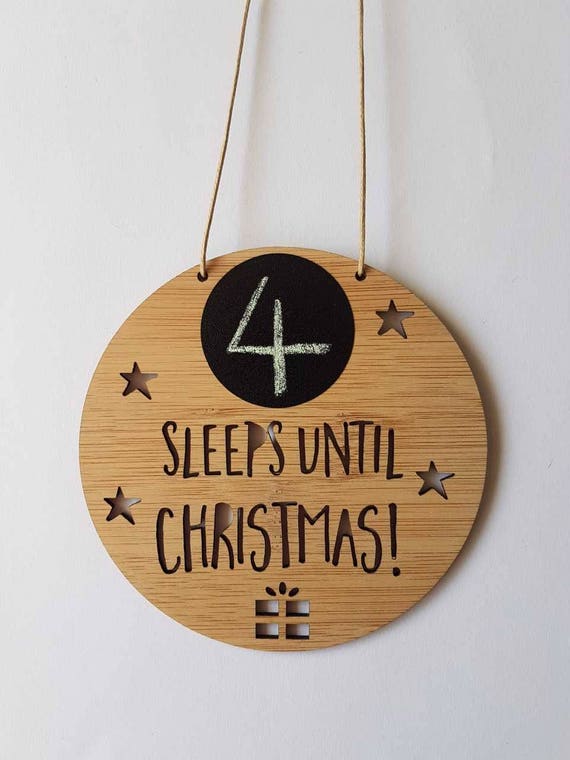 Wooden 'Sleeps Until Christmas' Sign Wooden 'Sleeps Until Christmas' Sign