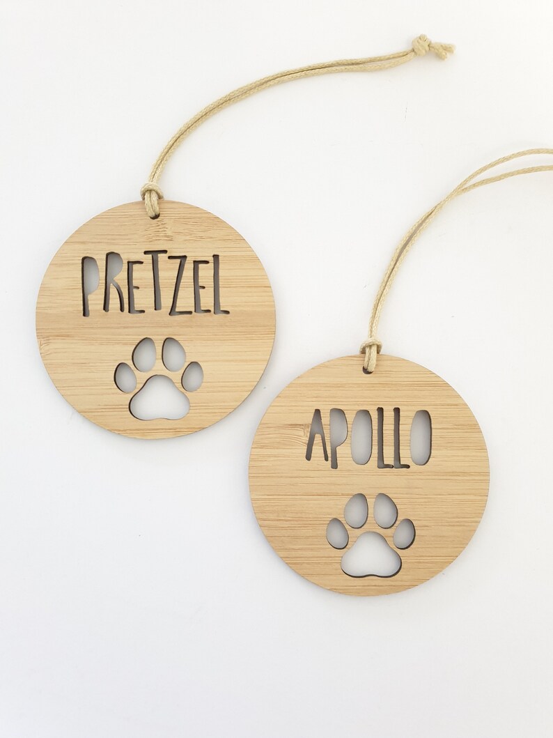 Personalised Dog / Cat / Pet Wood Christmas Decorationpaw Etsy Australia