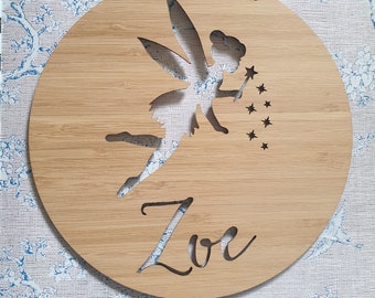 Personalised Wooden Plaque Door Room Sign Fairy Name Kids Baby Decor Personalised Wooden Plaque Door Room Sign Fairy Name Kids Baby Decor