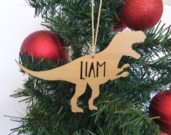 Personalised T-REX Christmas Tree Decoration-Tyrannosaurus Rex Christmas Tree Ornament